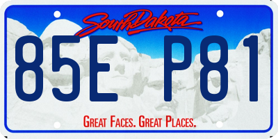 SD license plate 85EP81