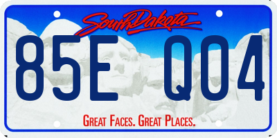 SD license plate 85EQ04