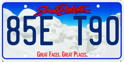 SD license plate 85ET90