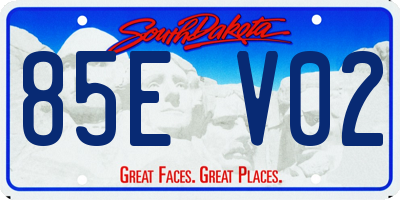SD license plate 85EV02