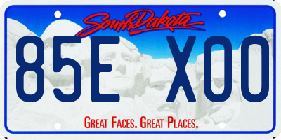 SD license plate 85EX00