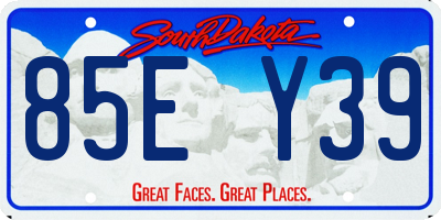 SD license plate 85EY39