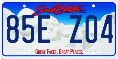 SD license plate 85EZ04