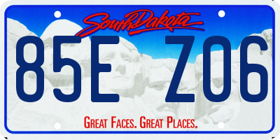 SD license plate 85EZ06