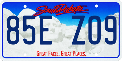 SD license plate 85EZ09