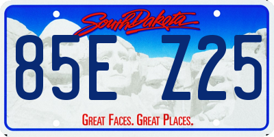 SD license plate 85EZ25