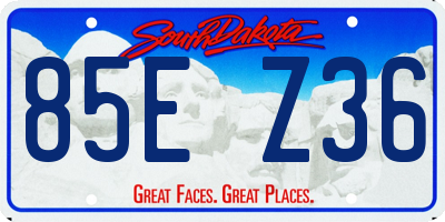 SD license plate 85EZ36