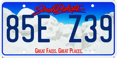 SD license plate 85EZ39