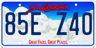 SD license plate 85EZ40