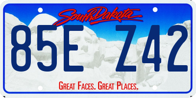 SD license plate 85EZ42
