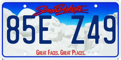 SD license plate 85EZ49