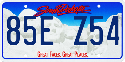 SD license plate 85EZ54