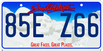 SD license plate 85EZ66