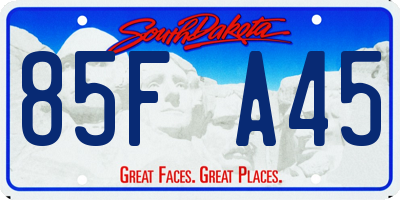 SD license plate 85FA45