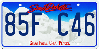 SD license plate 85FC46