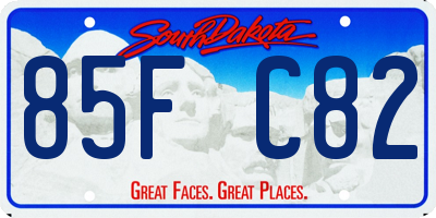 SD license plate 85FC82