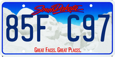 SD license plate 85FC97