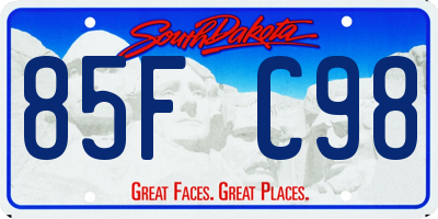 SD license plate 85FC98