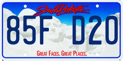SD license plate 85FD20