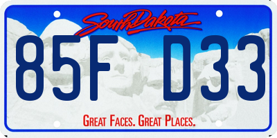 SD license plate 85FD33