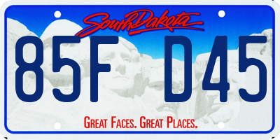 SD license plate 85FD45