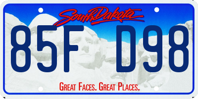 SD license plate 85FD98