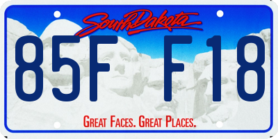 SD license plate 85FF18