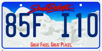 SD license plate 85FI10