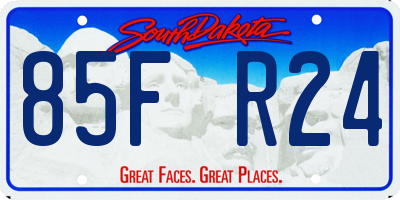 SD license plate 85FR24
