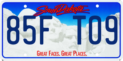 SD license plate 85FT09