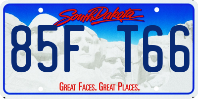 SD license plate 85FT66