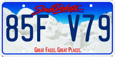 SD license plate 85FV79