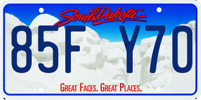 SD license plate 85FY70