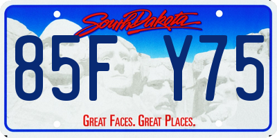 SD license plate 85FY75