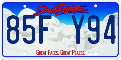 SD license plate 85FY94