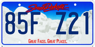 SD license plate 85FZ21