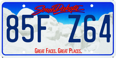 SD license plate 85FZ64