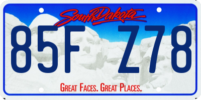 SD license plate 85FZ78
