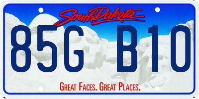 SD license plate 85GB10