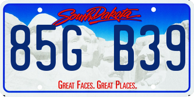 SD license plate 85GB39