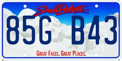 SD license plate 85GB43