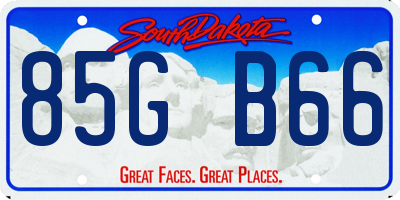 SD license plate 85GB66