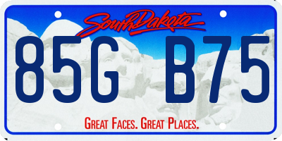 SD license plate 85GB75