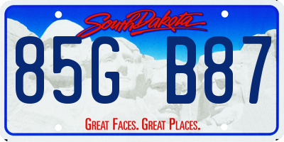 SD license plate 85GB87