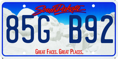 SD license plate 85GB92