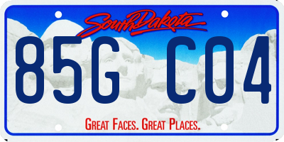 SD license plate 85GC04