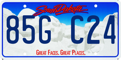 SD license plate 85GC24