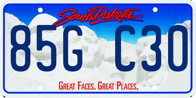 SD license plate 85GC30