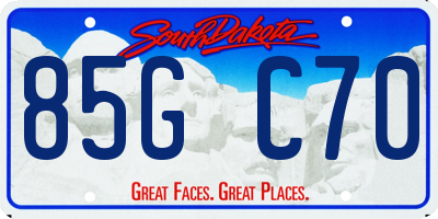 SD license plate 85GC70