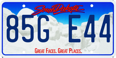SD license plate 85GE44